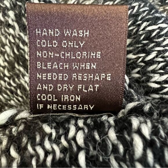 525 America Wool Blend Marled Knit Ombré Fit & Flare Peplum Wrap Cardigan, Med - Picture 13 of 15